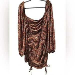 Pretty Little Thing Floral Puff Sleeve Dress NWT